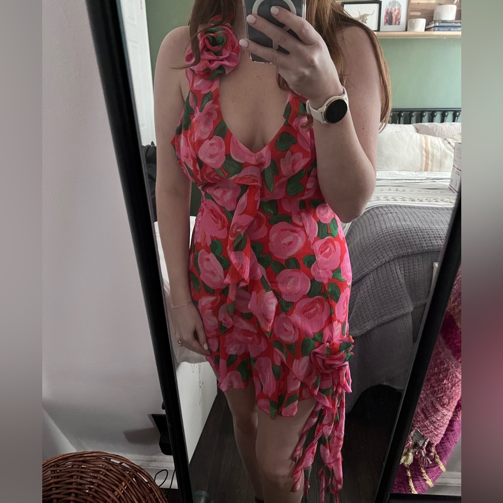 RARE NWOT show me your mumu ramona ruffle rosie bloom dress mini